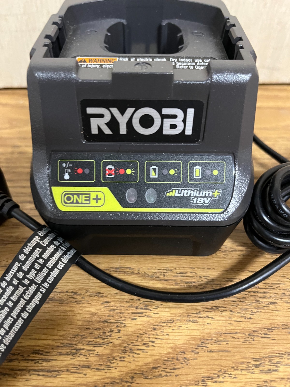 Ryobi P118B One+ 18V 18 Volt Lithium Ion Battery Charger