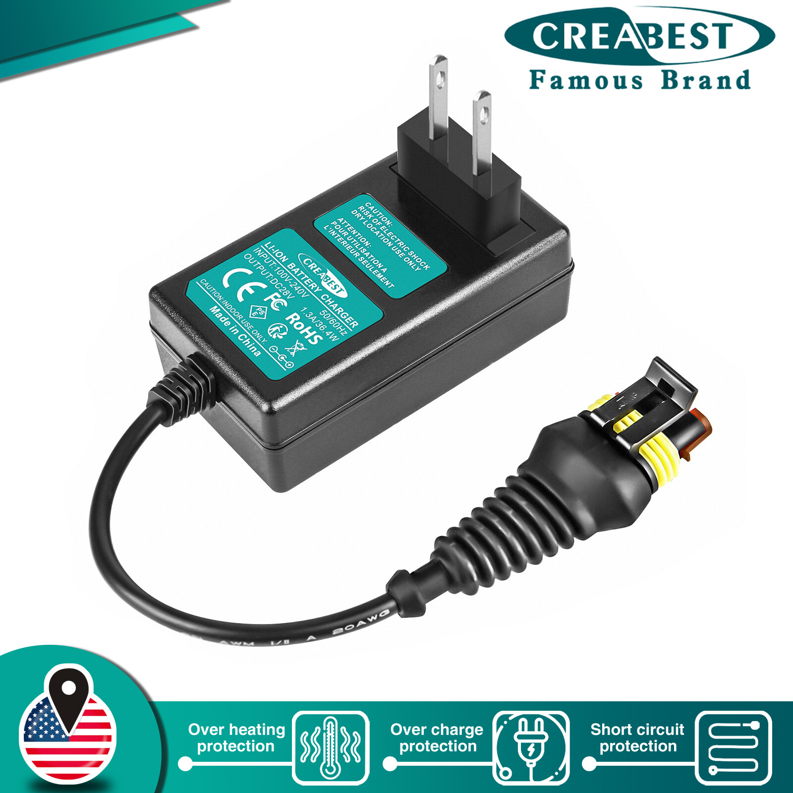 Li-ion Charger For Husqvarna Automower 28V 105 305 310 315 550 405X 415X Battery