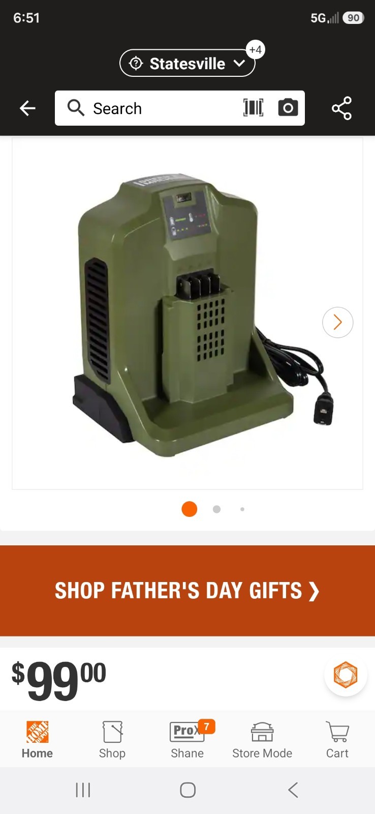 Green Machine, GMBC6200-D, 62V, Lithium, Battery Charger, Charger Only, Tested,