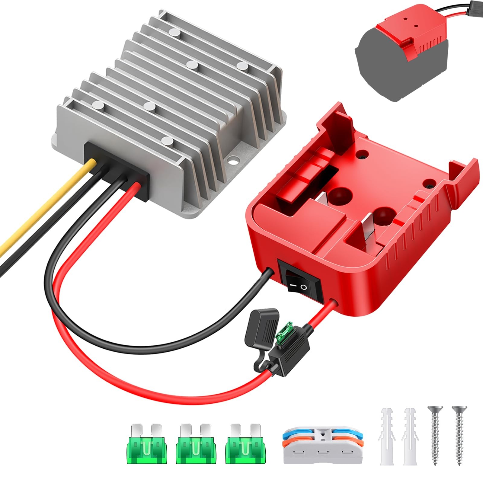 Tanheyin 18V To 12V Step Down Converter For Milwaukee M18 Battery 240W Dc 12V