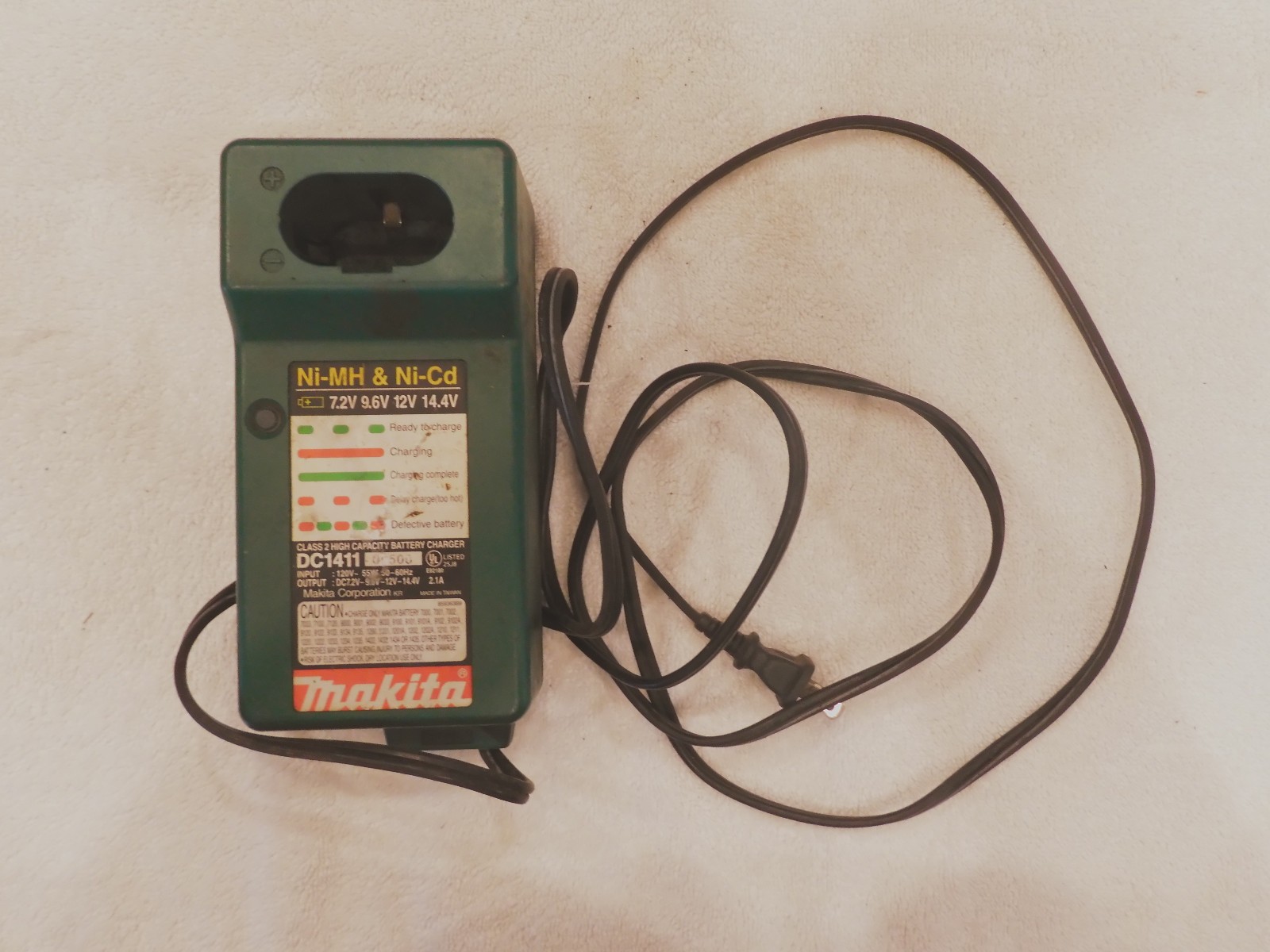 Makita DC1411 Ni-MH & Ni-Cd 7.2v 9.6v 12v 14.4v Battery Charger Genuine OEM. 21