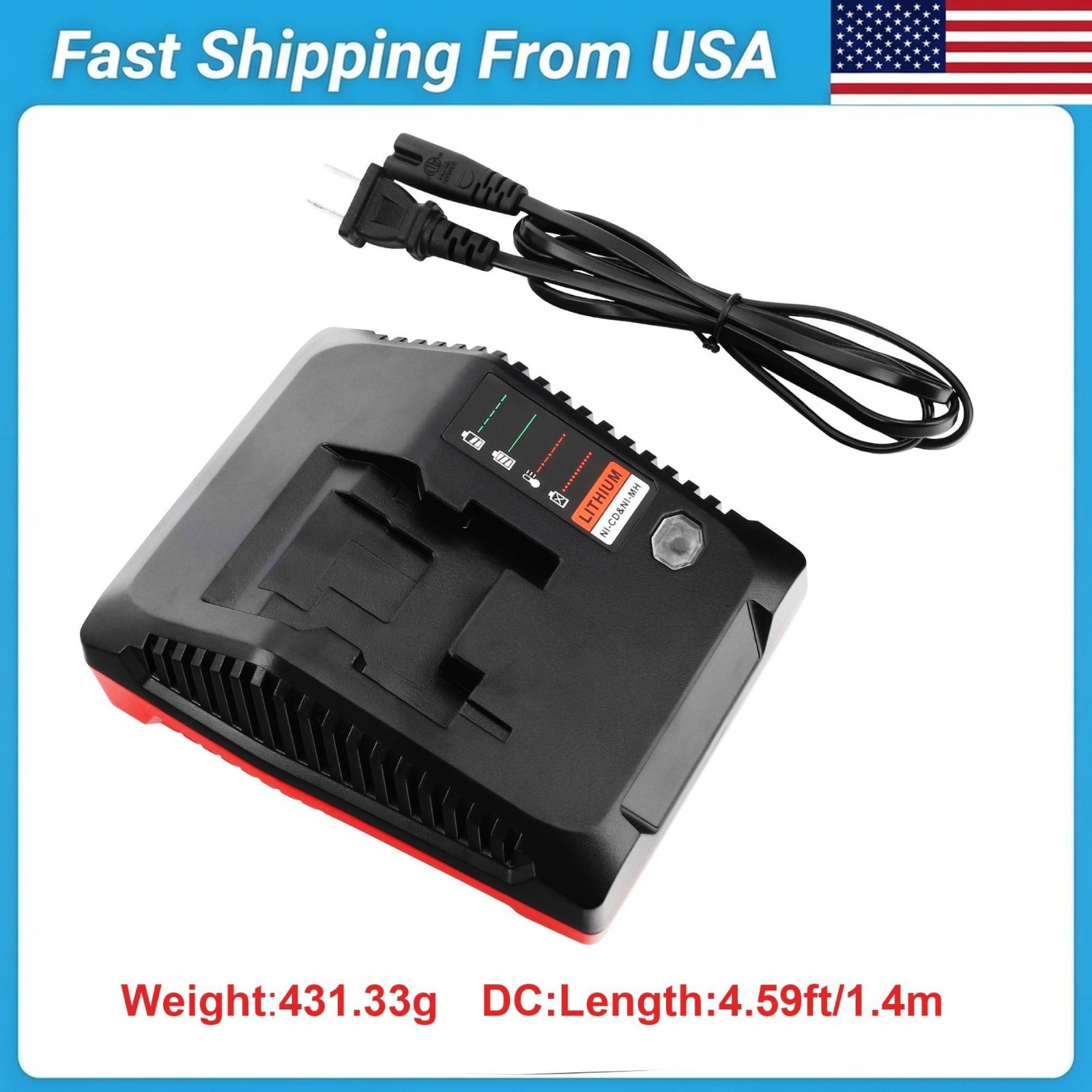 18V 3.0A Fast Battery Charger For Porter-Cable 18V Nicad Battery Charger PCMVC
