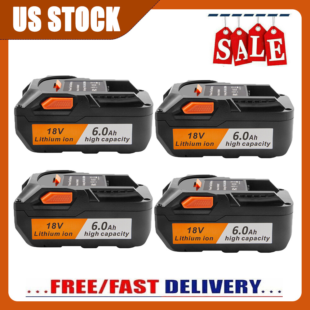 1-4x for Ridgid R840085 Lithium Battery Rigid 18V 6.0/3.0ah R840087 Power Tools