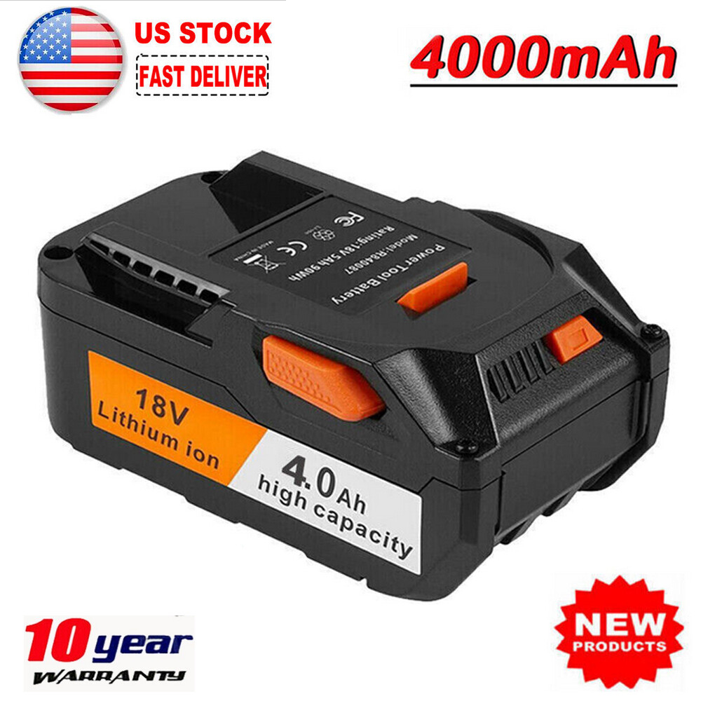 For RIDGID 18V 4.0Ah R840085 AC840087P Hyper Li-Ion Battery 18 Volt X4 R840087