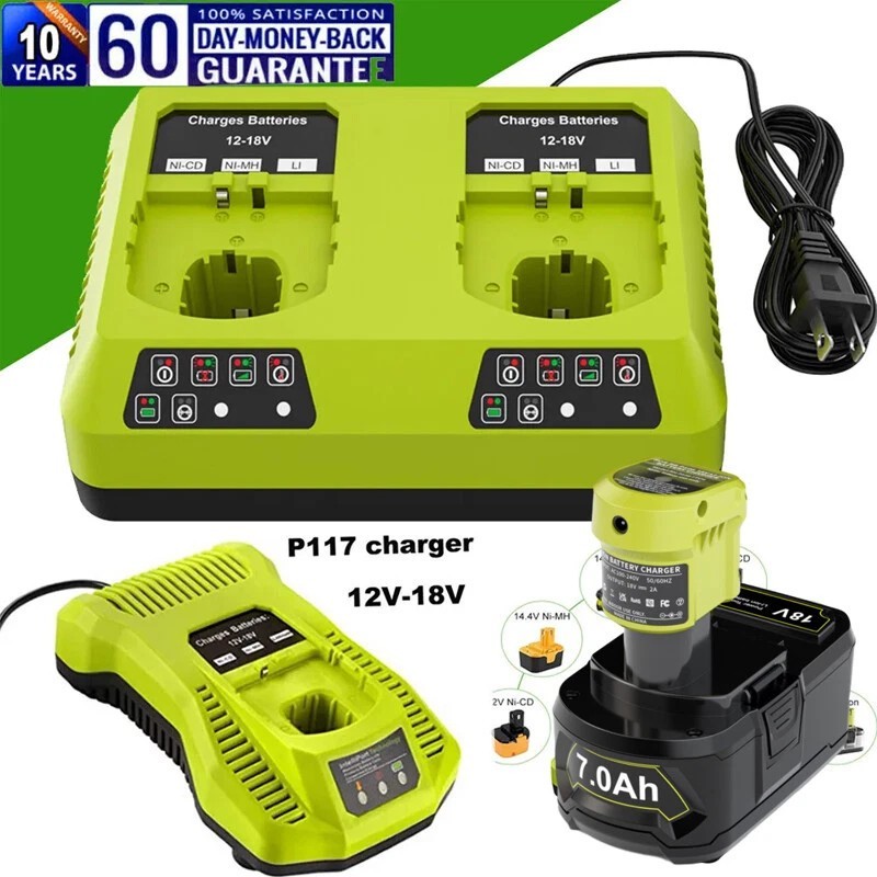 Rapid Fast Charger For RYOBI P108 18V One Plus High Capacity Lithium Battery new