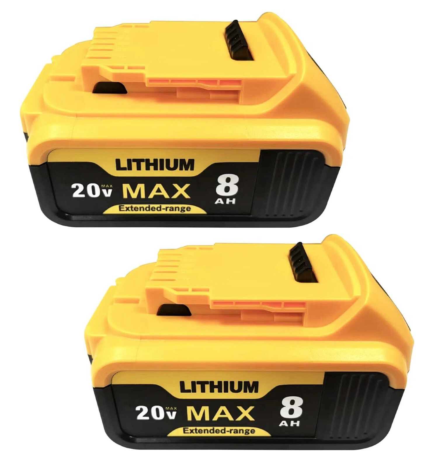 4Pack 8.0Ah for Dewalt 20 Volt Max Battery 20V Lithium-ion DCB201 DCB200 8Ah
