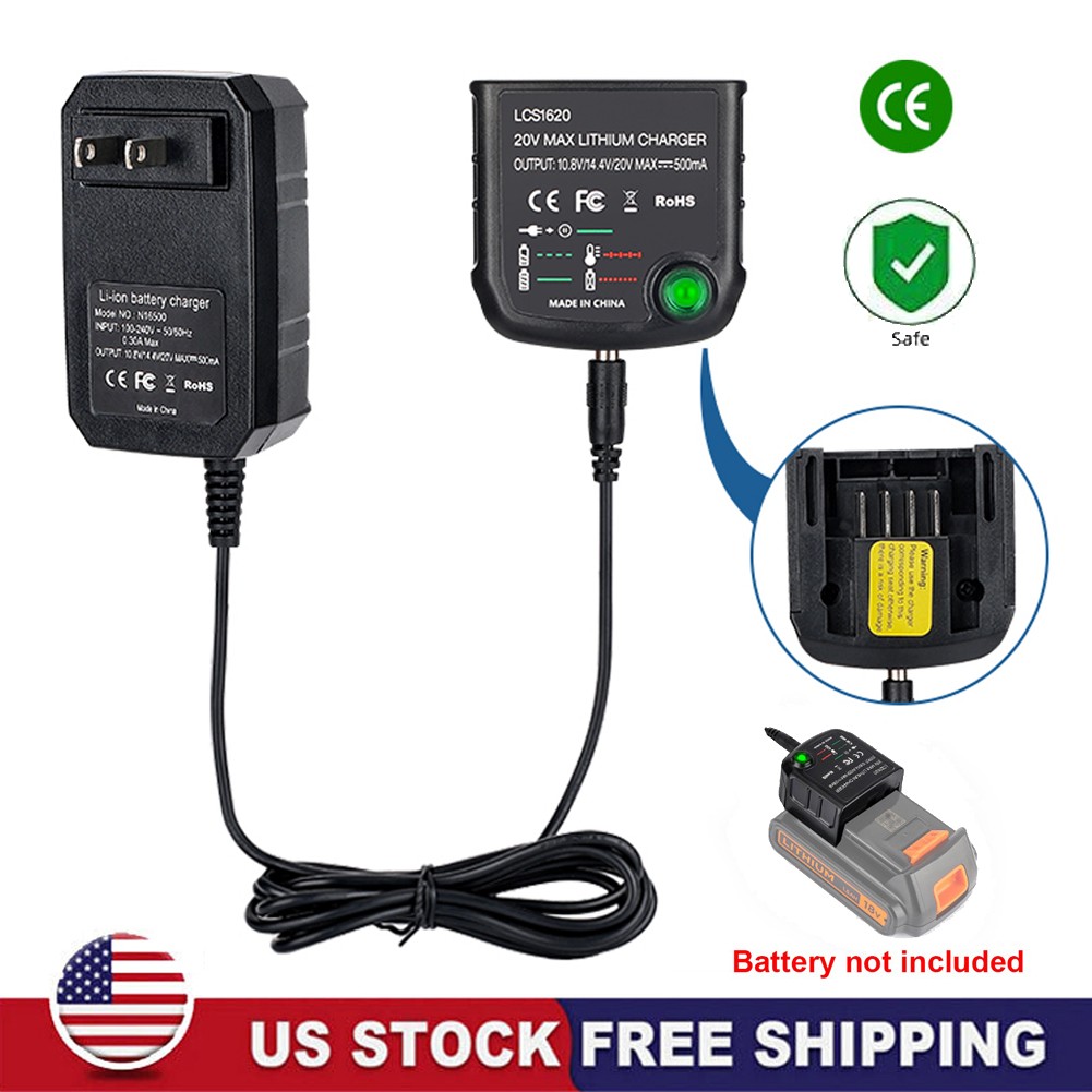 20V MAX Lithium Battery Charger for Black & Decker LBXR20 LBX20 LB20 LBXR20-OPE