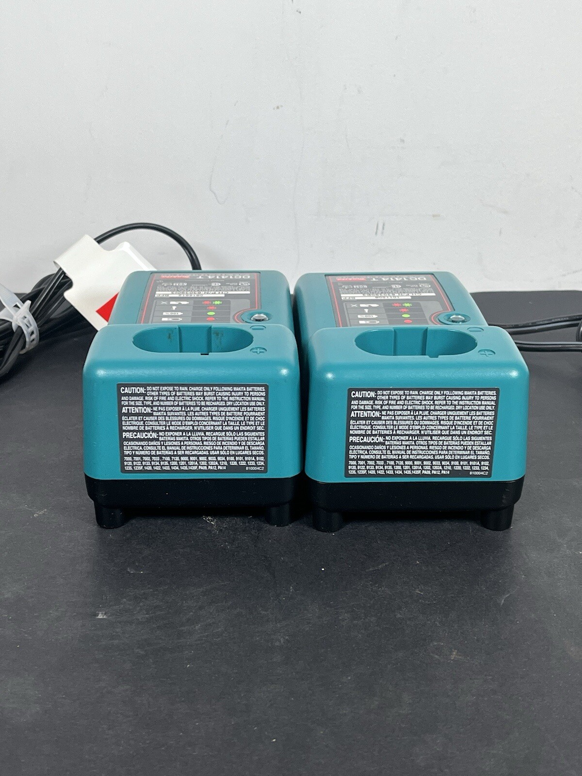 Set Of 2 Makita DC1414 T Ni-MH & Ni-Cd 7.2-14.4V Power Tool Battery Charger