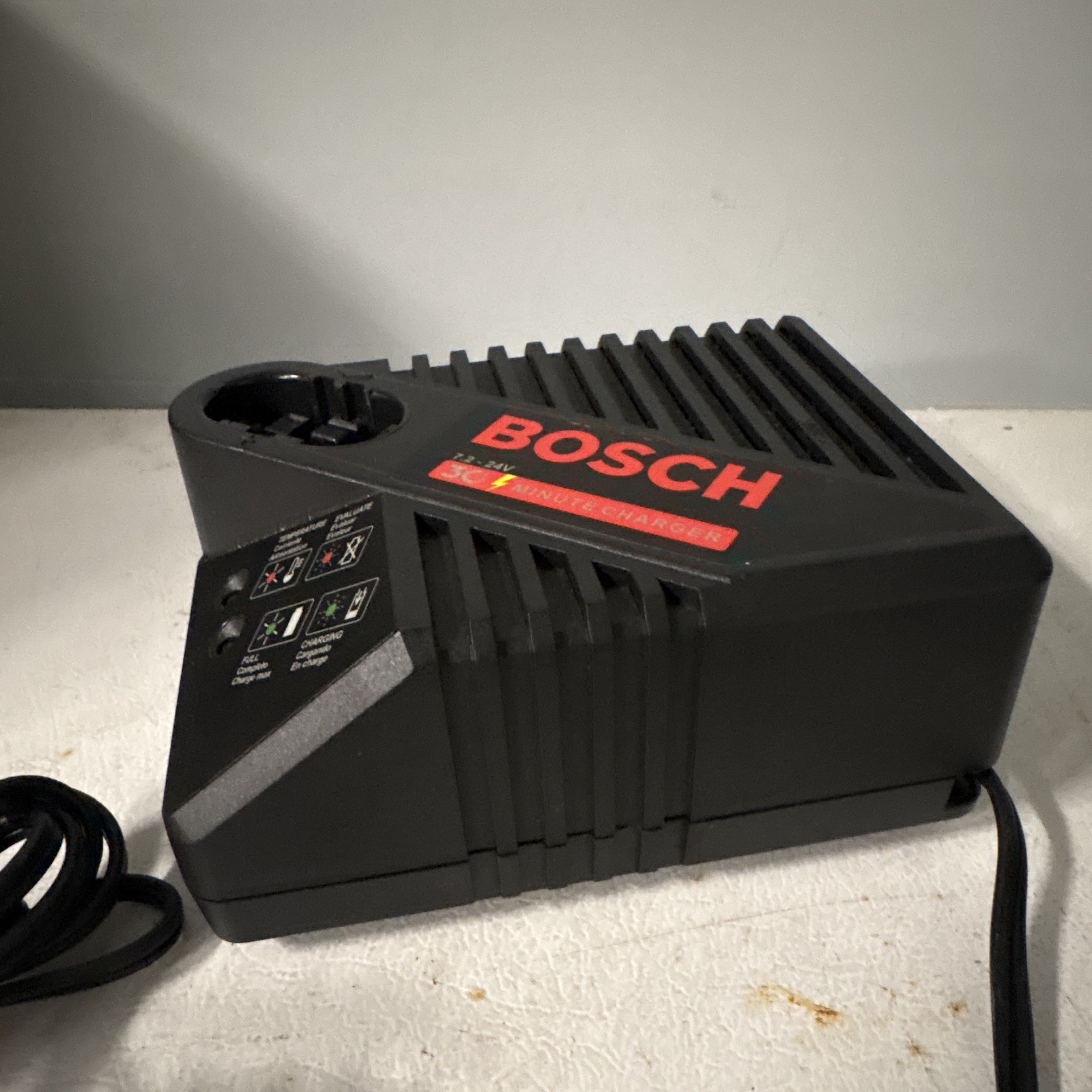Bosch 7.2-24V Battery Charger BC 130 2 607 225 033, Black