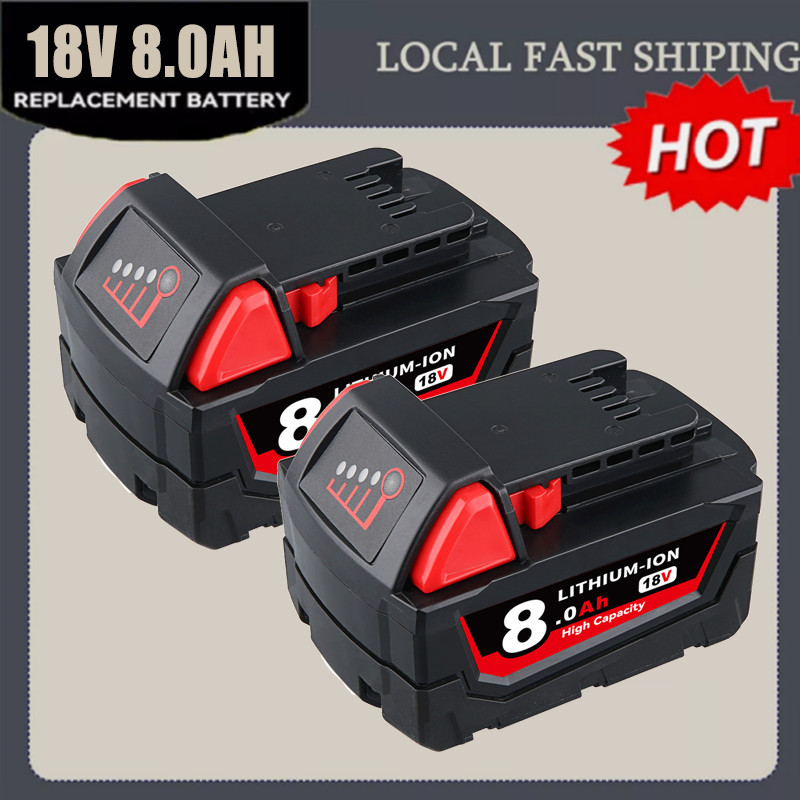 2PACK For Milwaukee For M18 Lithium 8.0AH Extended Capacity Battery 48-11-1860