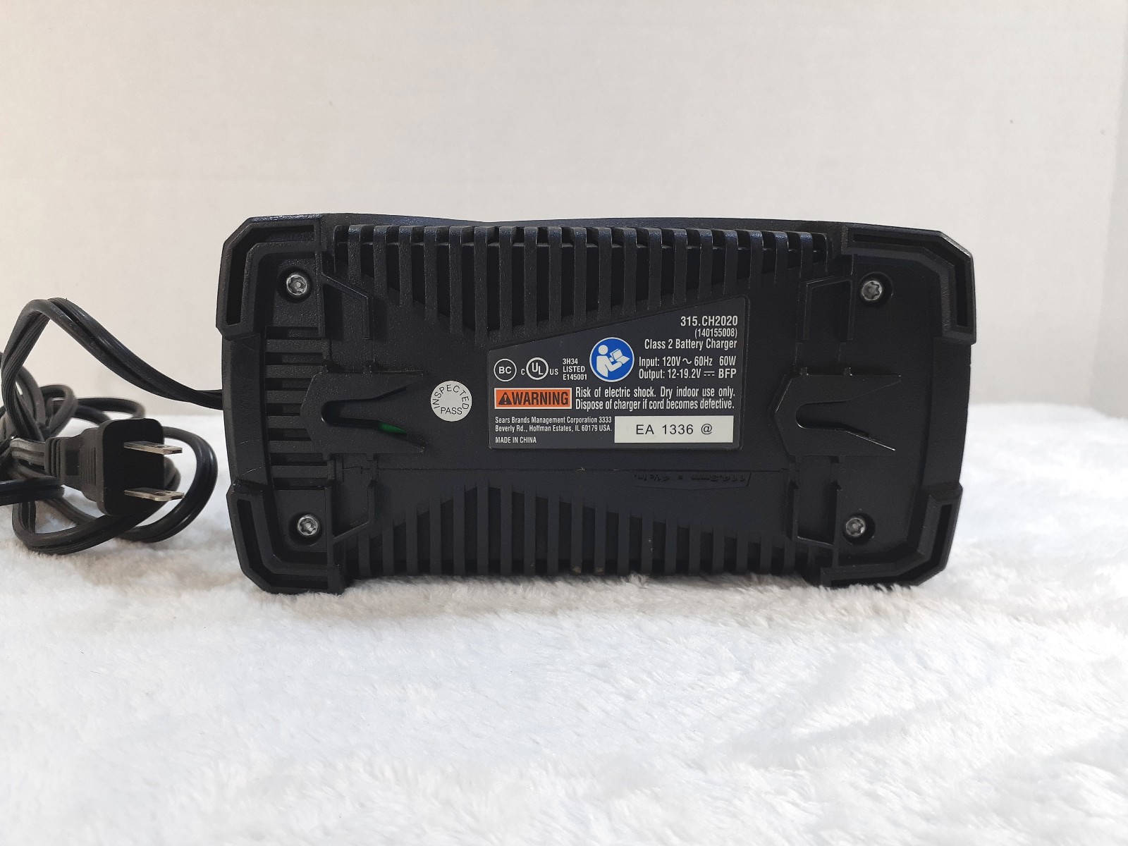 Genuine Craftsman 315.CH2020 Battery Charger 12V-19.2V Class 2 Maintainer Ni-Cd