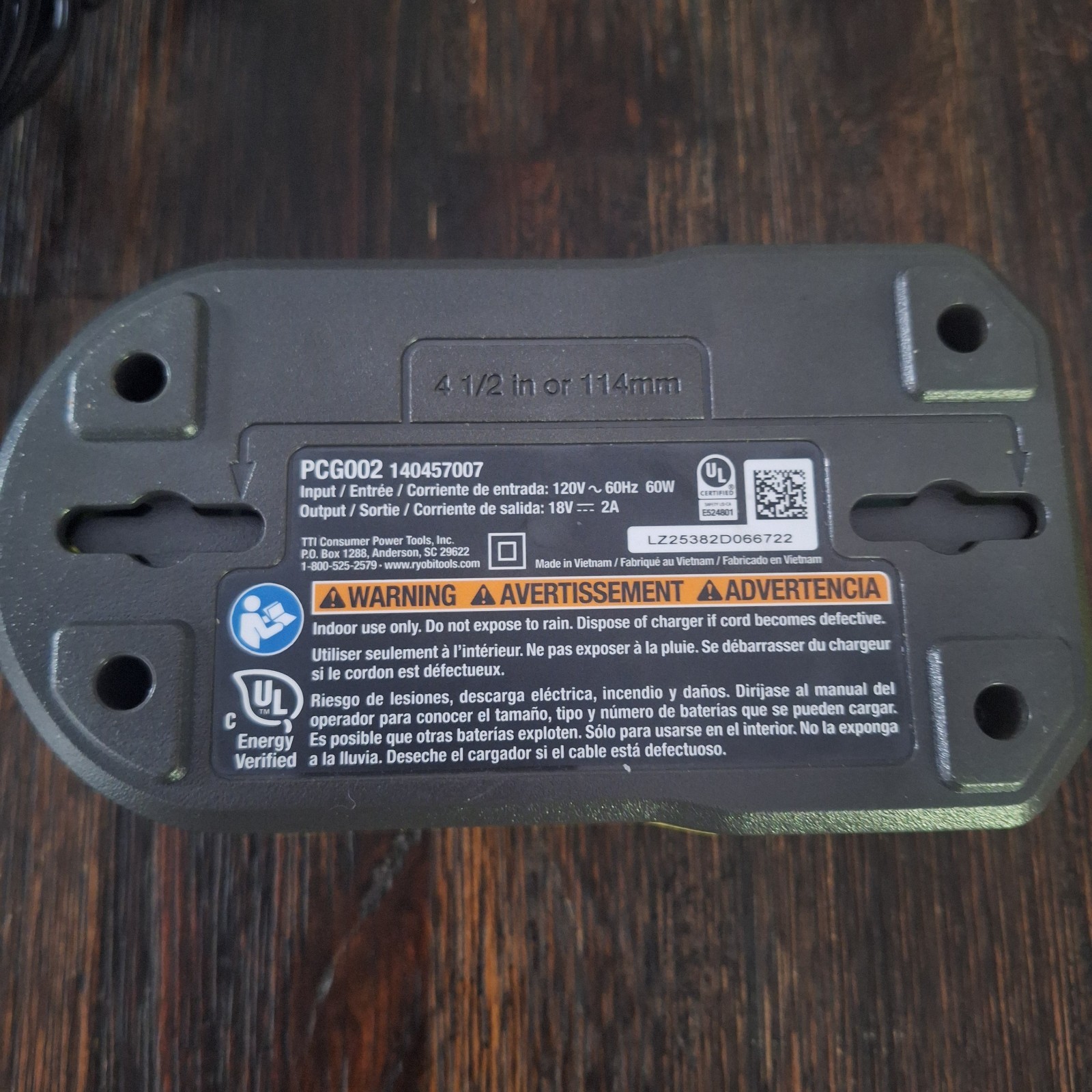 Genuine Ryobi One+ 18V Lithium Ion Battery Chargers PCG002 & P119 UB