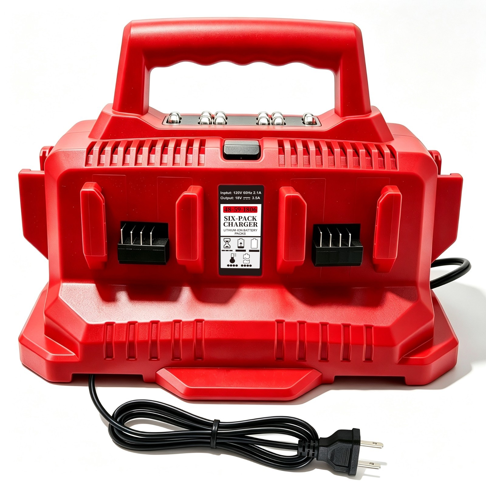 3.5A 6-Port Sequential Fast Charger Compatible with Milwaukee M18 48-59-1806