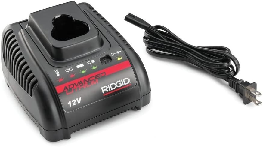 Ridgid 55193 12V Advanced Lithium Batteries Charger, 2.5 Amp 100V-240V AC