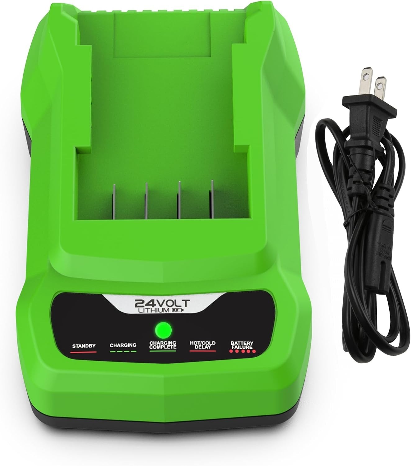 Efficient 24V Charger for Greenworks Li-ion Batteries – LED Indicators Included