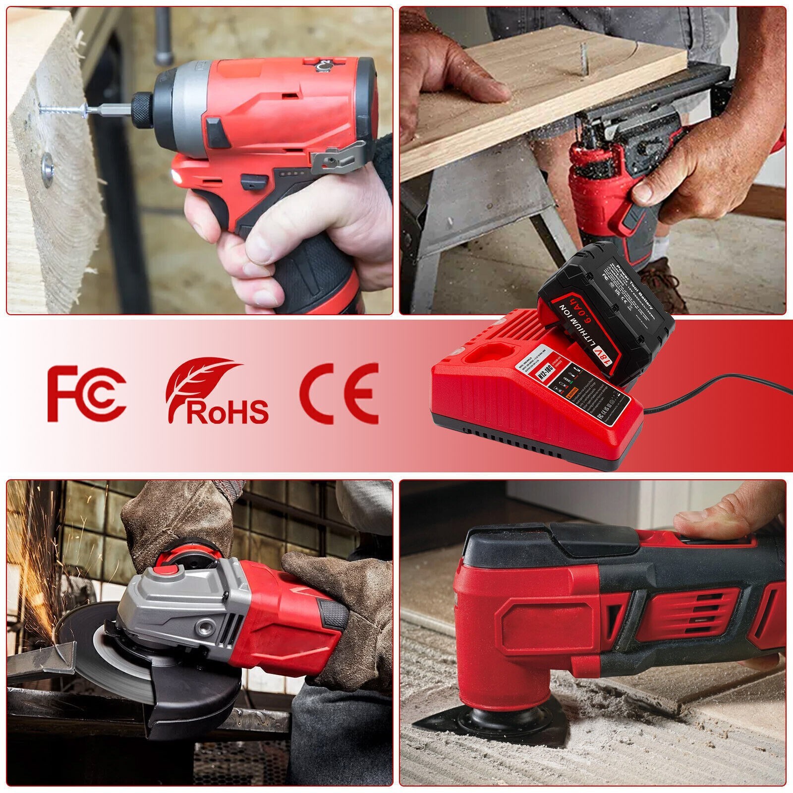 For Milwaukee M12 M14 M18 12V-18V Rapid Charger Lithium Ion Battery 48-59-1812