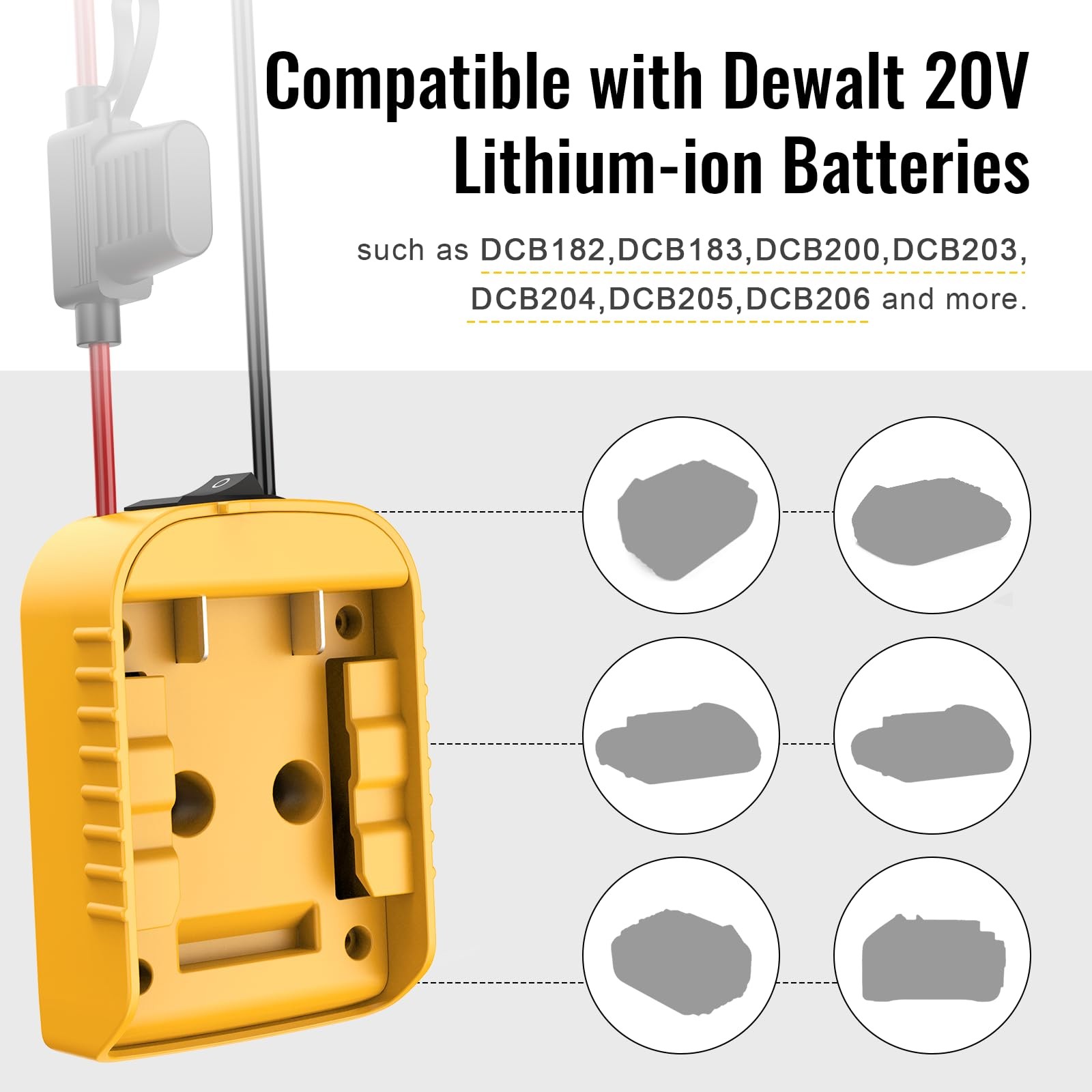 for Power Wheel Adapter Compatible with Dewalt 20V Battery Converter 1-PACK