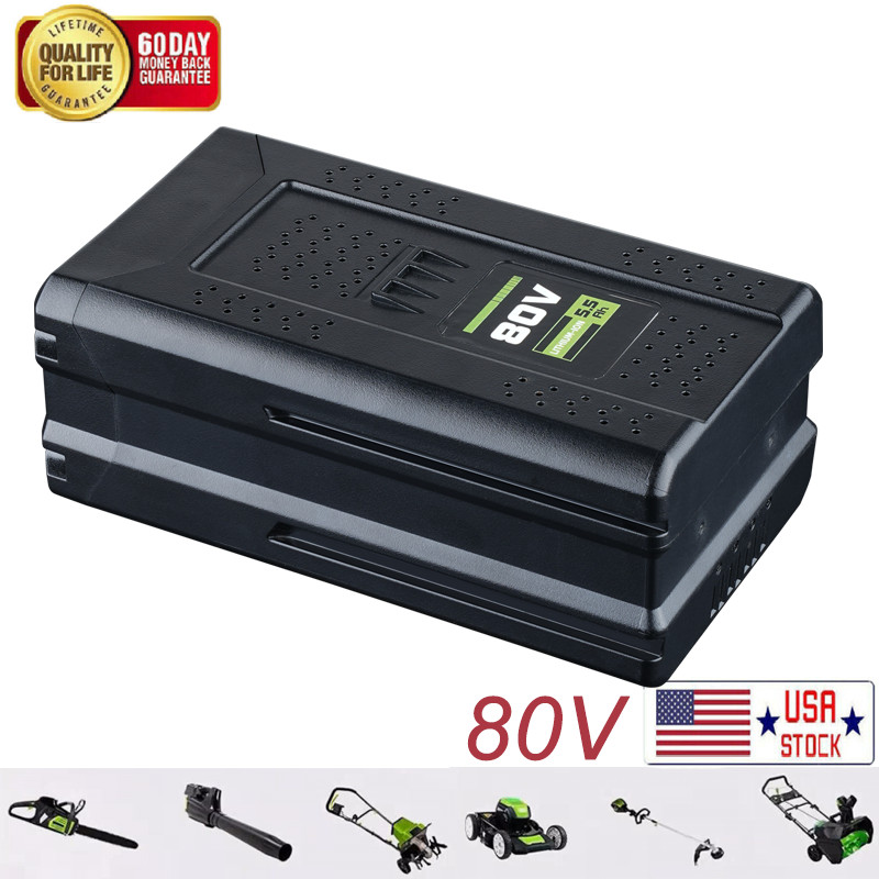 For Greenworks GBA80600 5.5AH Battery 80 Volt Replacement GBA80200 Power Tools