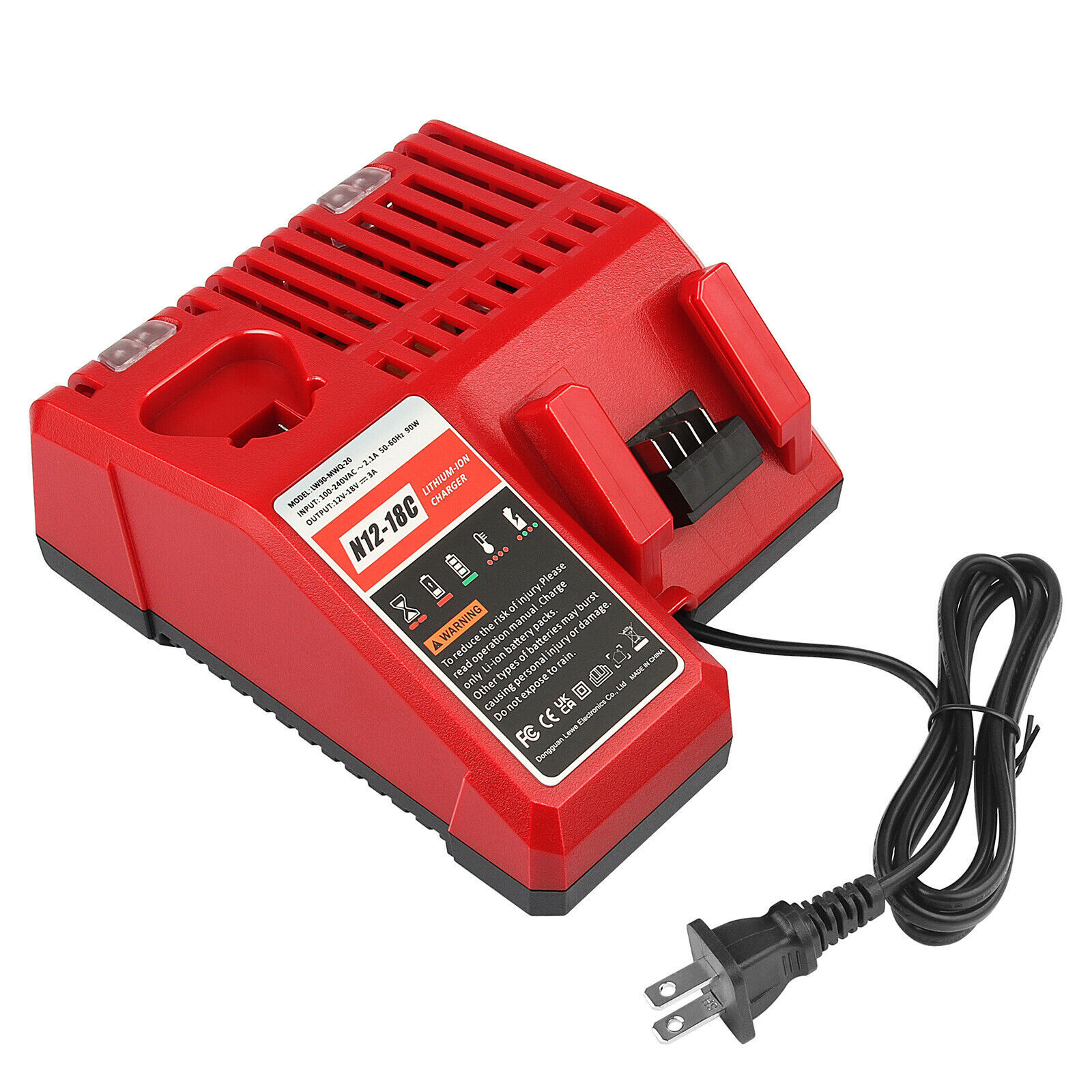 Rapid Charger 48-59-1812 for Milwaukee M12 M18 12-18V 48-11-1860 Li-ion Battery