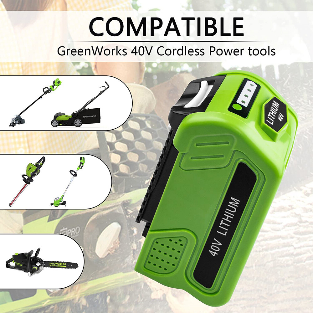 2PACK MAX 40V 8.0Ah For Greenworks G-MAX Lithium Battery 29472 29462 29252 20202