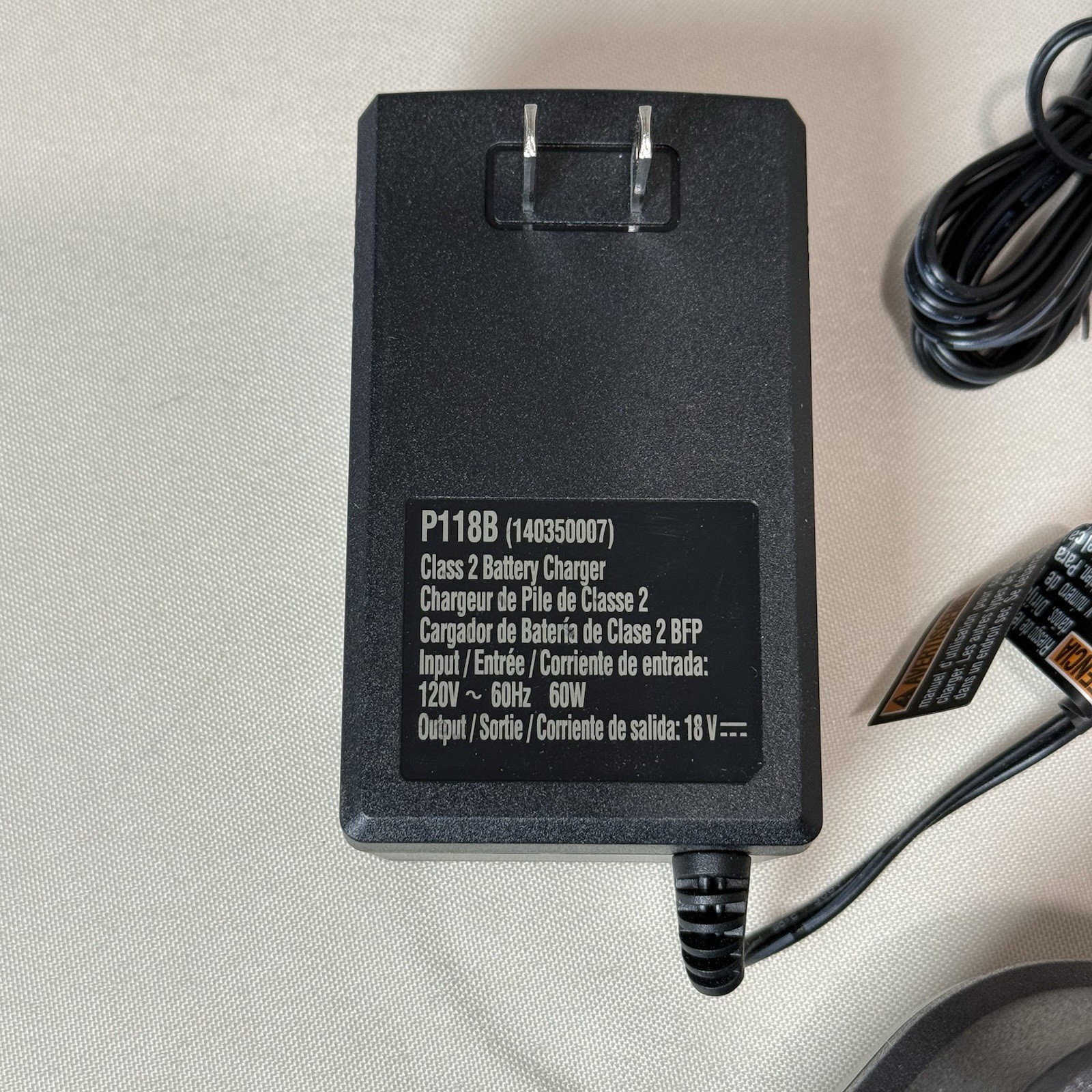 Ryobi P118B 18V Lithium Battery Charger Black Single Battery Charging