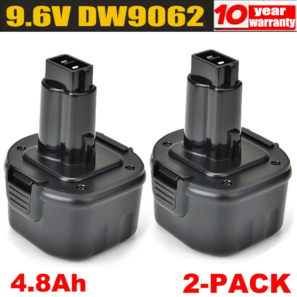 2pack Replace for Dewalt 9.6 Volt Battery DW9062 DW9061 DE9036 4800mAh Pack US
