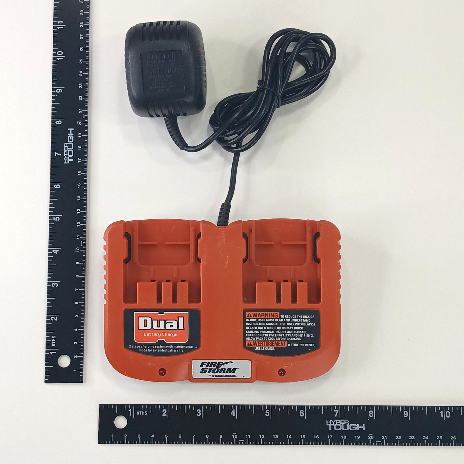 Black & Decker Fire Storm FS180DC UD-18V2C Dual Port Battery Charger 18V TESTED