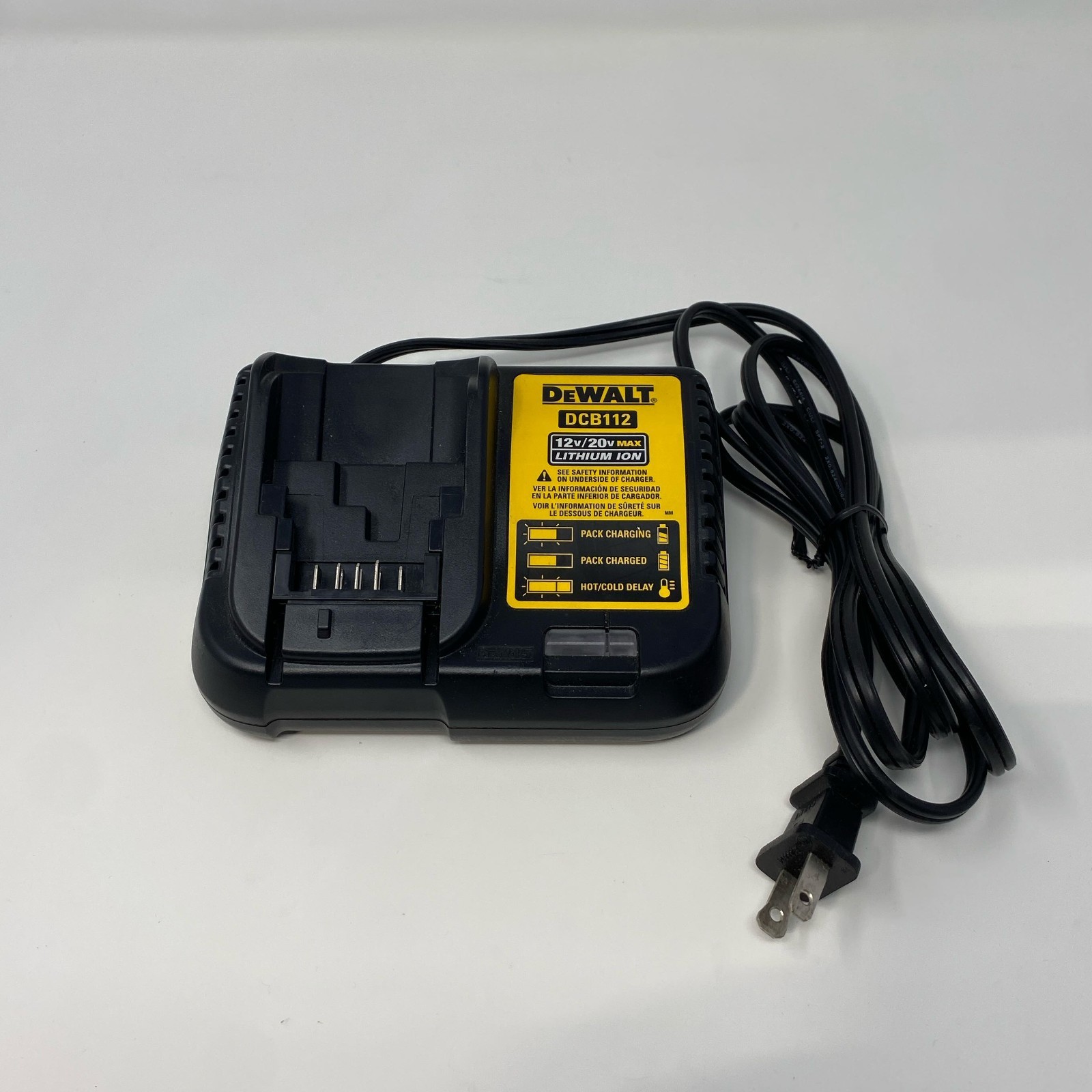 DEWALT DCB112 12V/20V MAX Li-Ion Battery Charger Black/Yellow