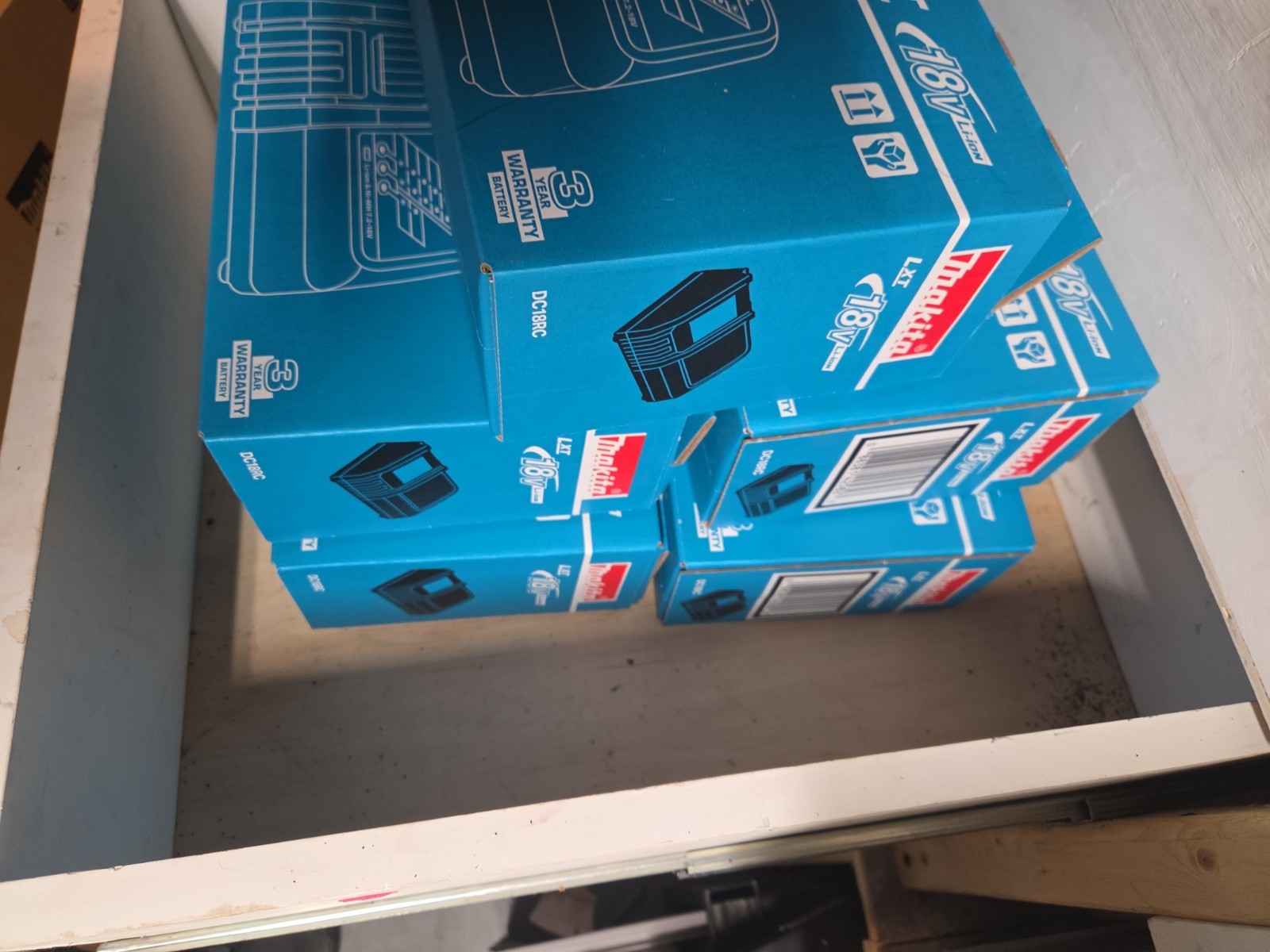Lot Of 5 New Sealed Makita DC18RC Genuine 18V Li-Ion Rapid Battery Charger OEM