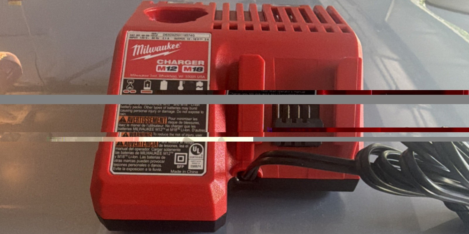 Milwaukee M12 M18 Power Tool Battery Charger Red Power Tool Accessory