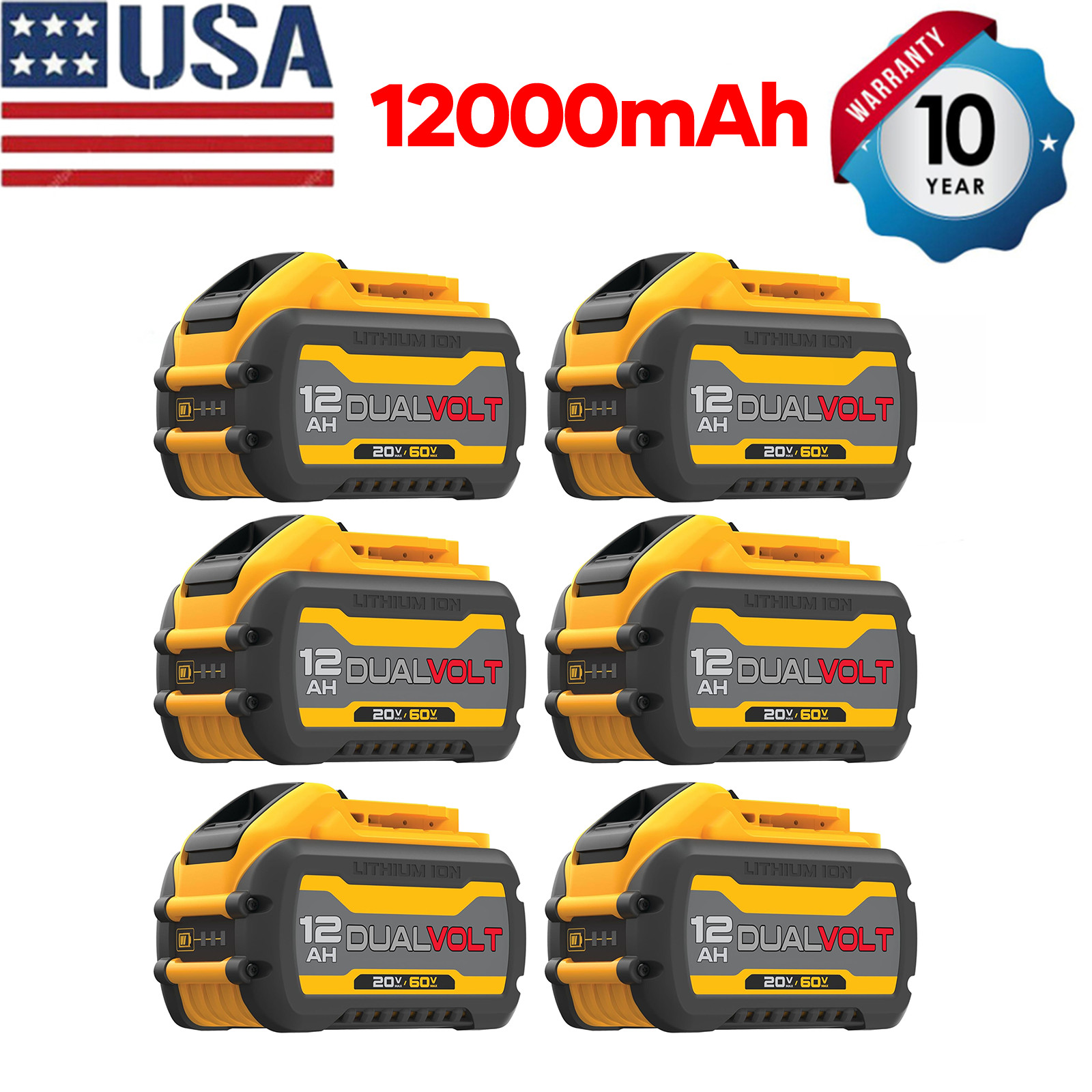 9.0Ah /12.0Ah DCB609 Lithium-Ion Battery /Charger For Dewalt 20V 60V FLEX VOLT~