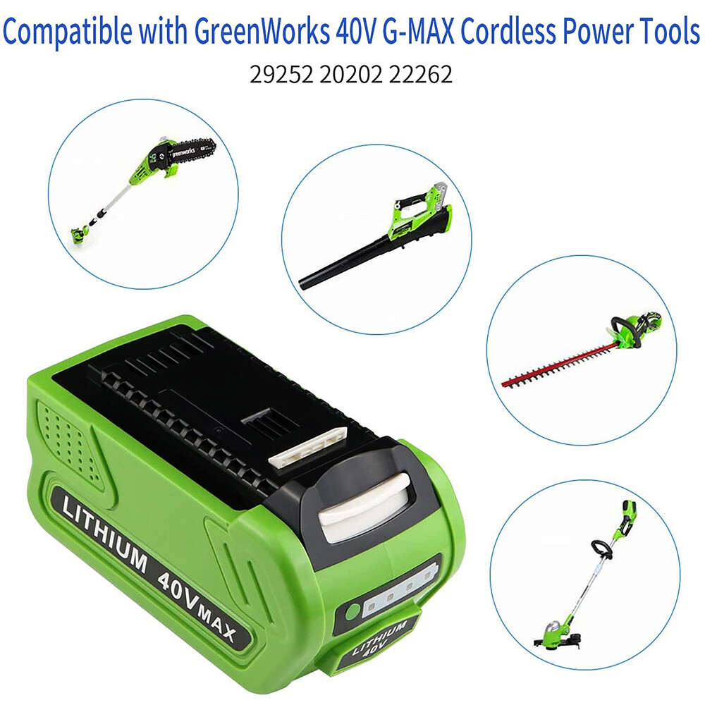 2PACK MAX 40V 8.0Ah For Greenworks G-MAX Lithium Battery 29472 29462 29252 20202