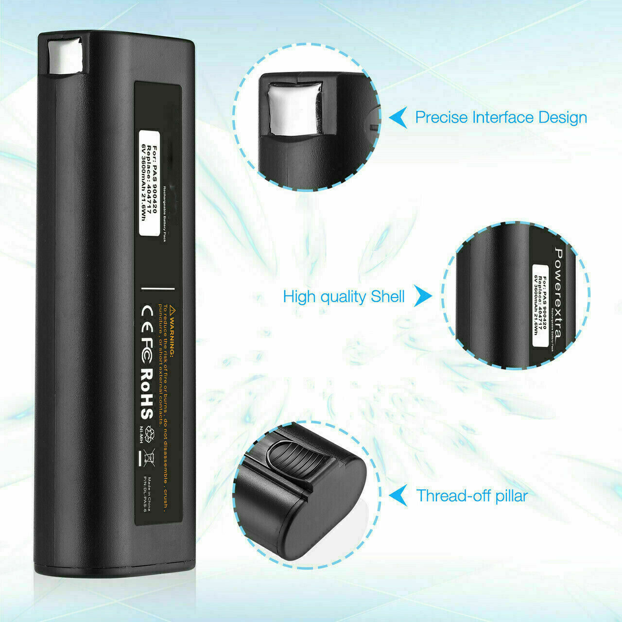 4000mAh/4800mAh For Paslode Impulse 6V 404717 Ni-MH Battery Nailer 900400 900420