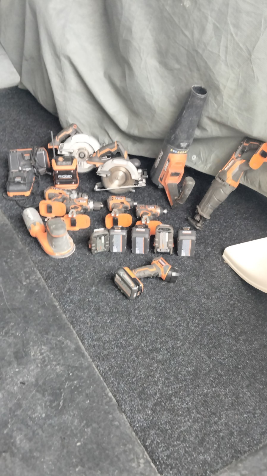 Home Depot, Ridge Brand 20volt Assorted Power Tools.