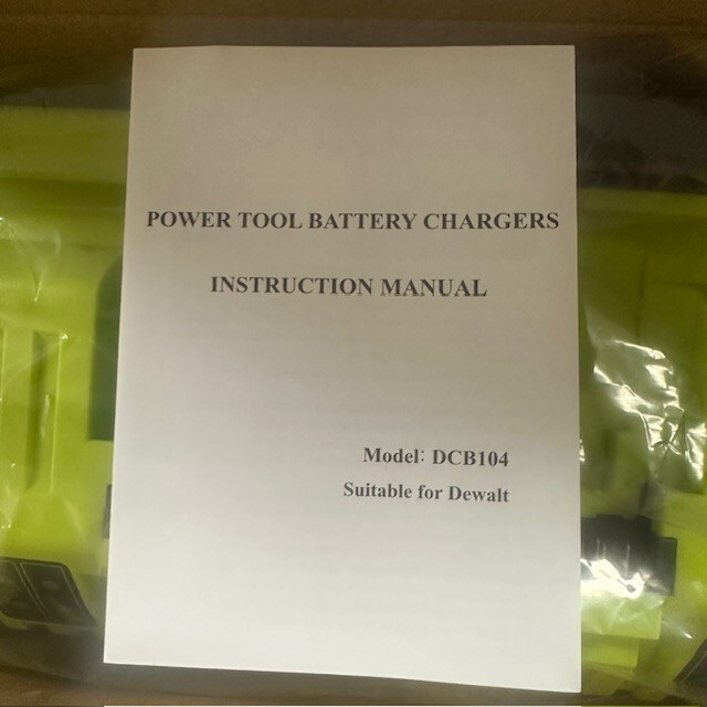 Battery Charger Replacement for Dewalt 20V Battery Charger Station DCB104…..