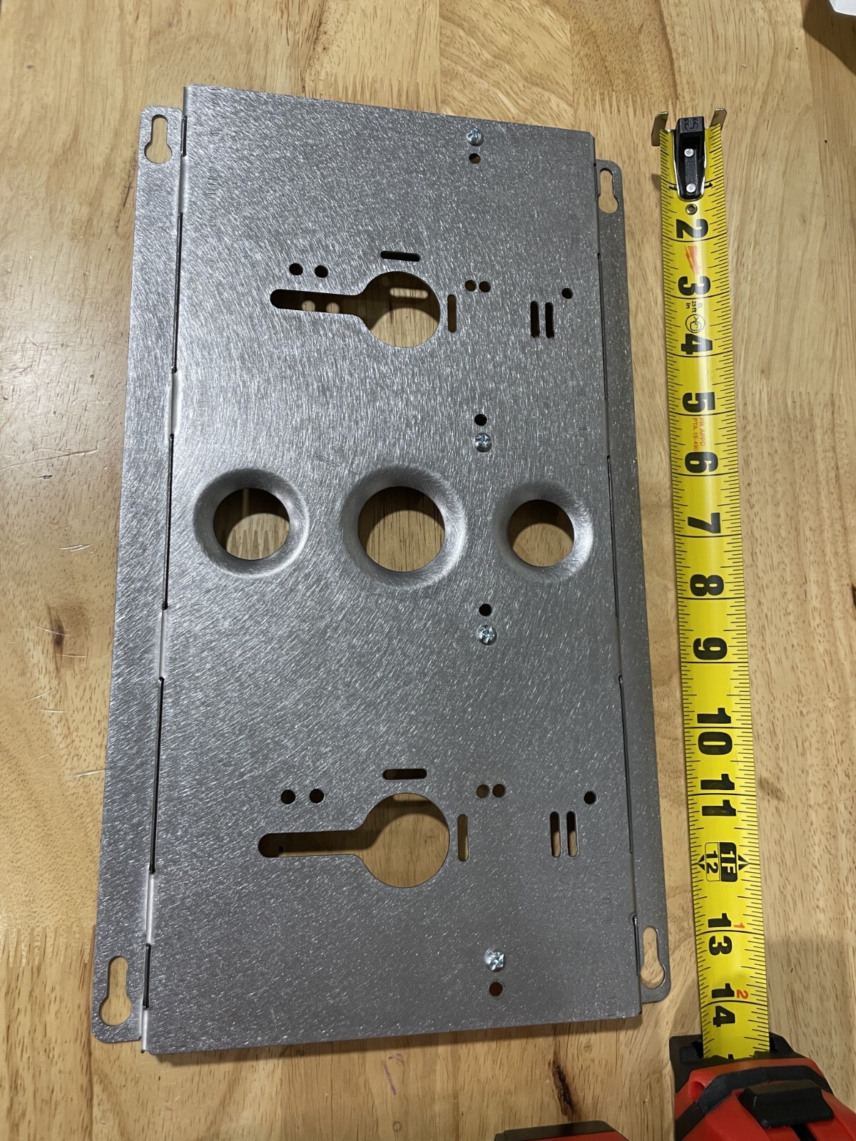Double Battery Charger Mount DeWALT Milwaukee Quick Release Steel Wall Plate