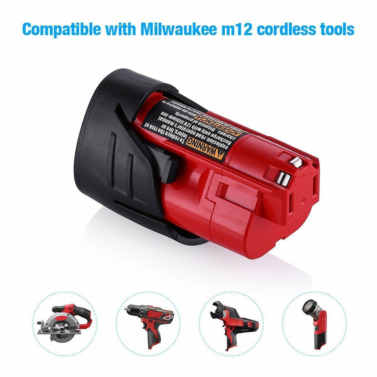 4X 3.5Ah For Milwaukee Battery For M12 Lithium Cordless 12V 48-11-2420 Capacity