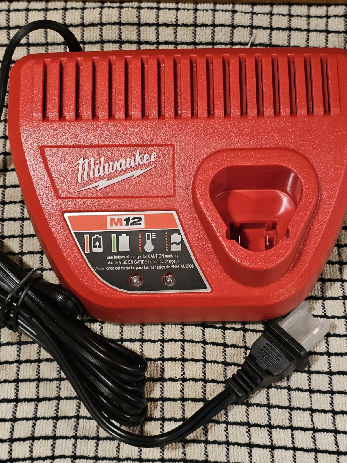 Milwaukee M12 Charger NEW open box Hang Or Free-standing Battery Not Included