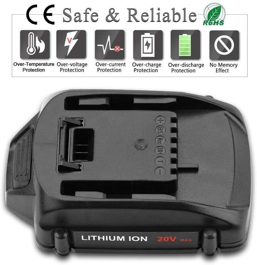 1~4Pcs For WORX 20V MAX Extend Lithium Battery WA3520 WA3525 WA3575 WG155 WG540