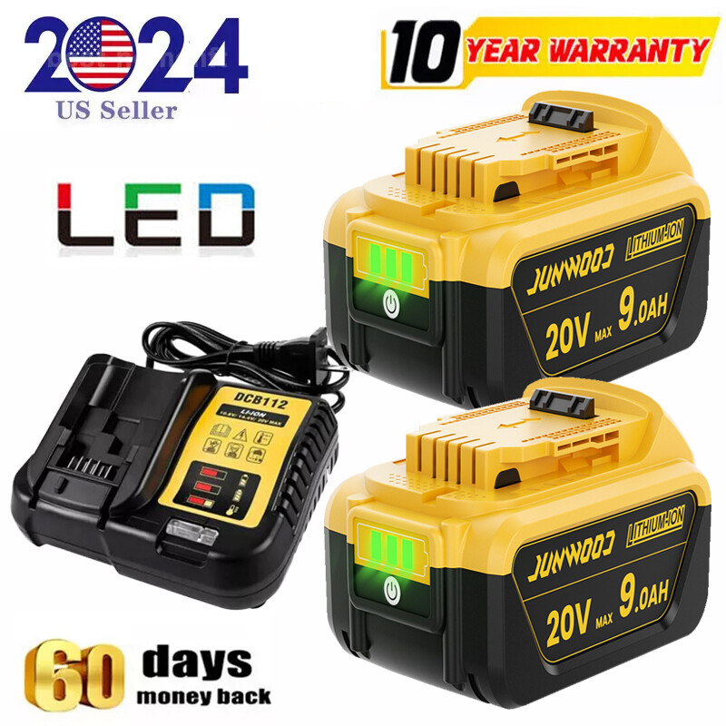For DeWalt 20V 20 Volt Max 8.0/9.0AH Lithium Battery or Charger DCB206 DCB200-2
