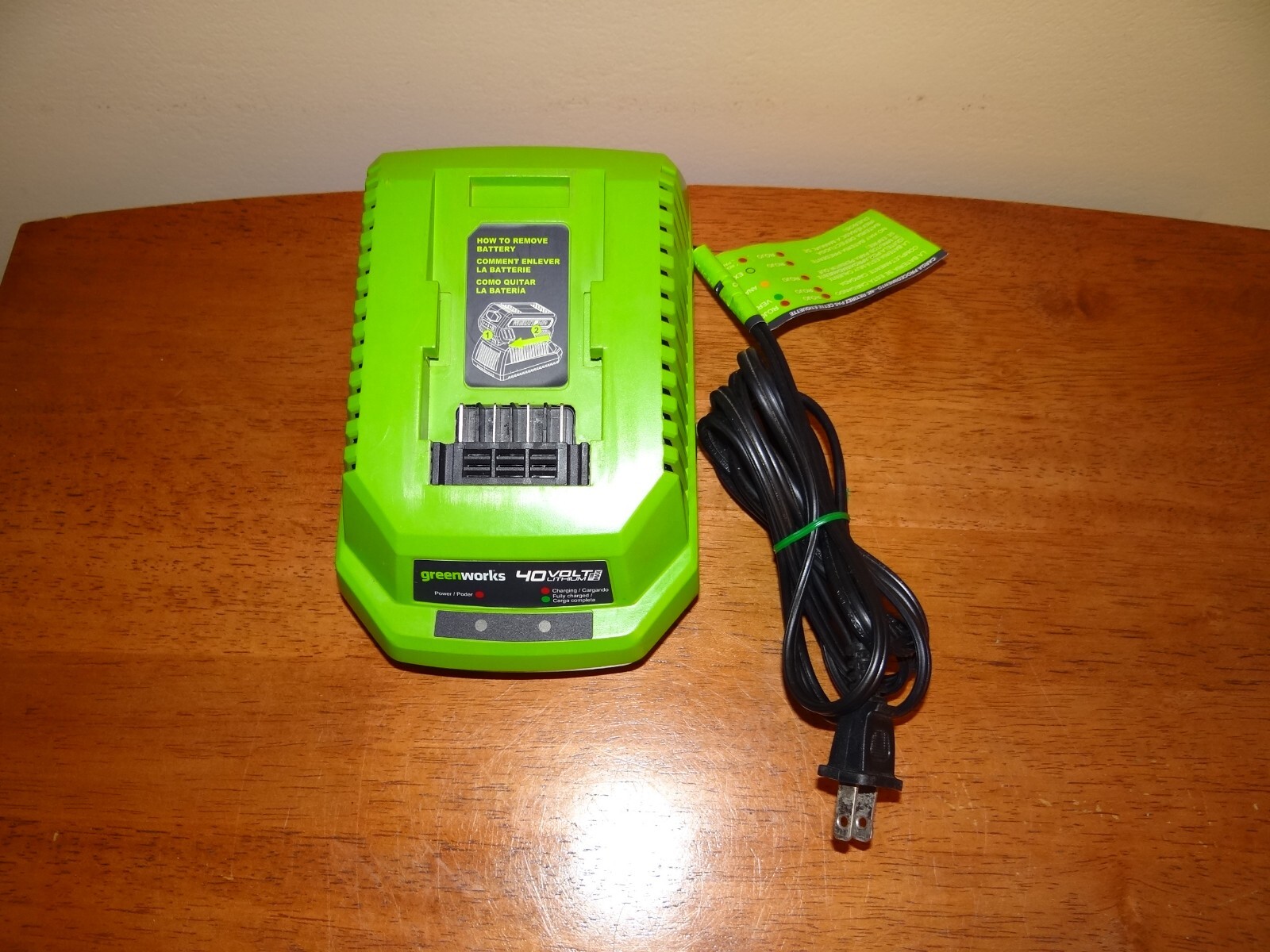 Genuine GreenWorks 29482 40V Lithium-Ion Battery Charger