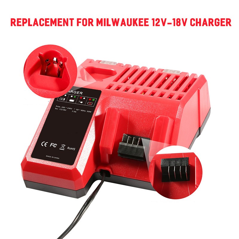 Charger For MILWAUKEE 48-59-1812 18V FOR M12 FOR M18 LITHIUM 48-11-1811