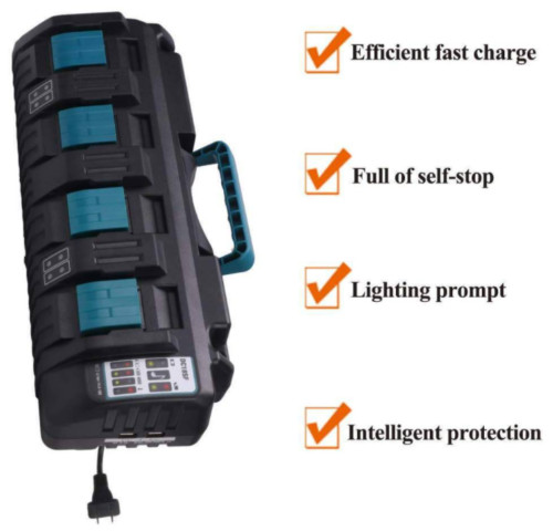 DC18SF 4-Port Charger for Makita Lithium Battery 18V Lithium-Ion Rapid Optimum