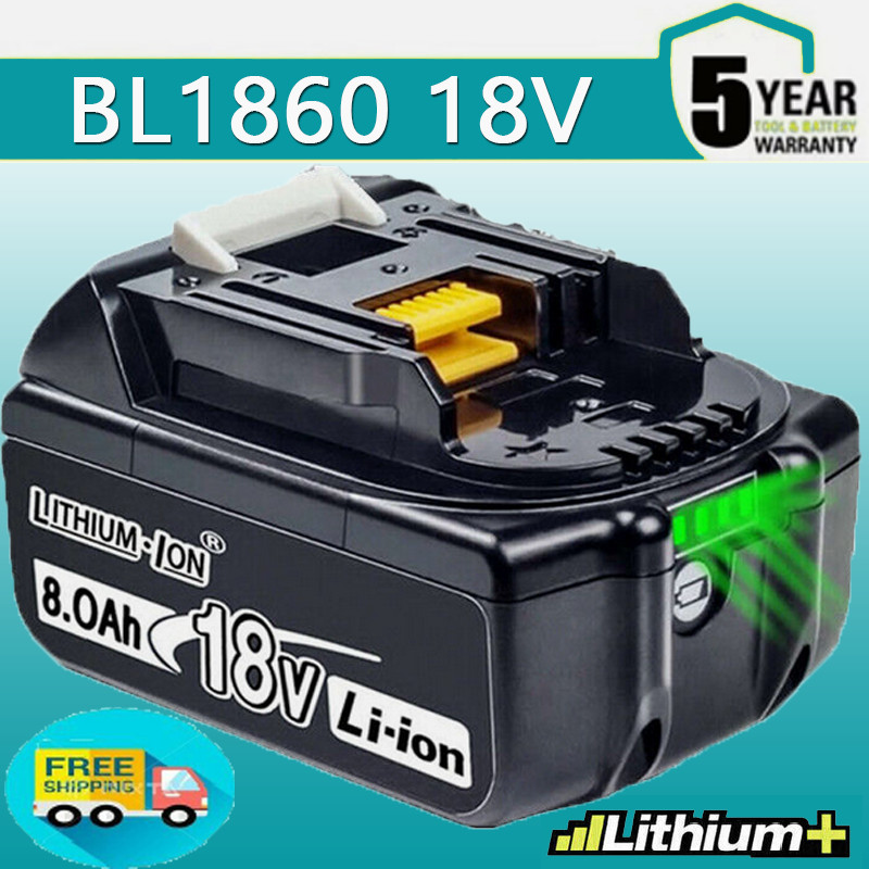 8000mAh For Makita Battery 18V PACK BL1830B BL1840B BL1850B BL1860B Li-Ion LXT