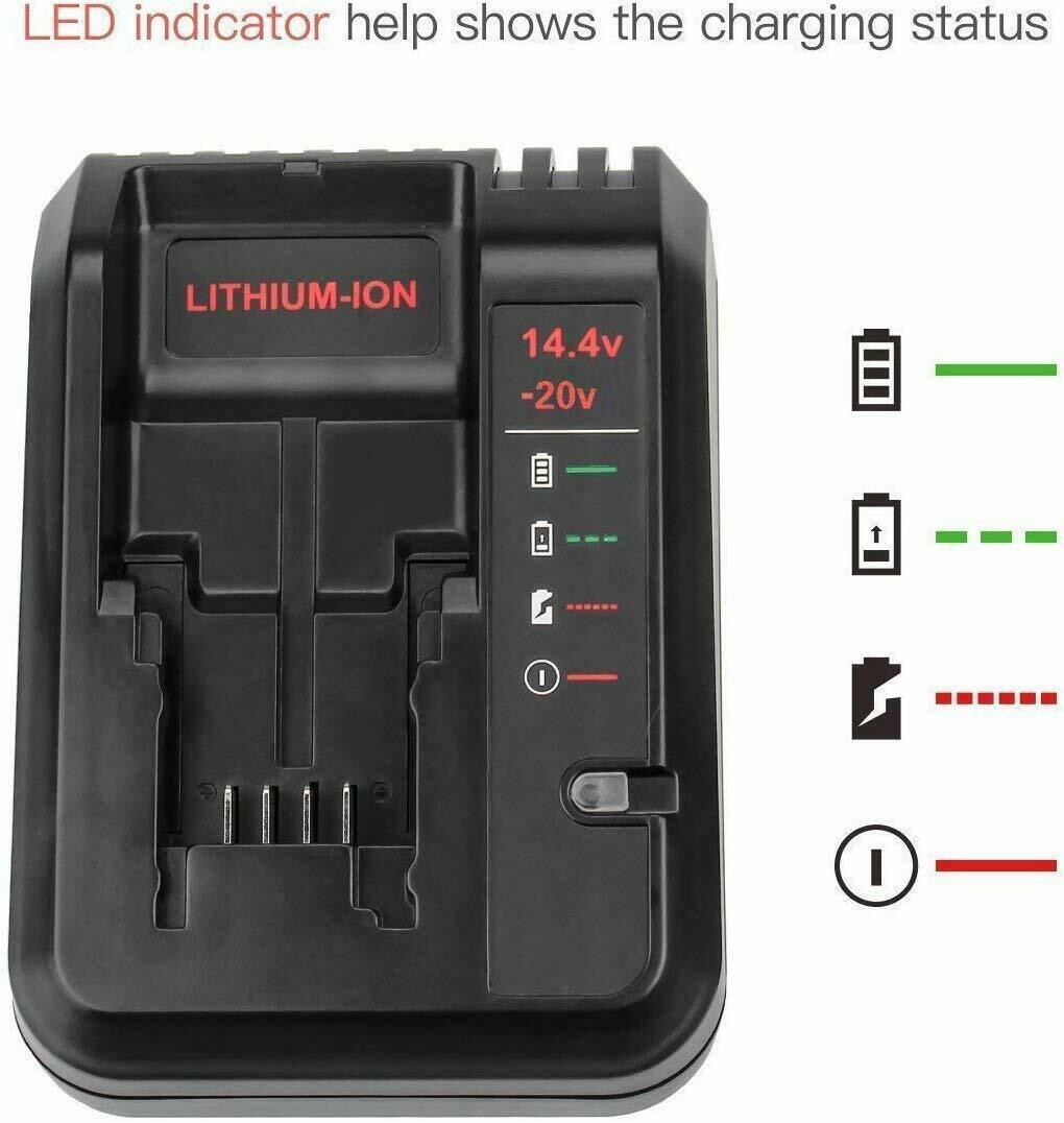 20V for Black and Decker 20Volt Lithium Battery Charger LBXR20 LB20 LBX20 Li-Ion