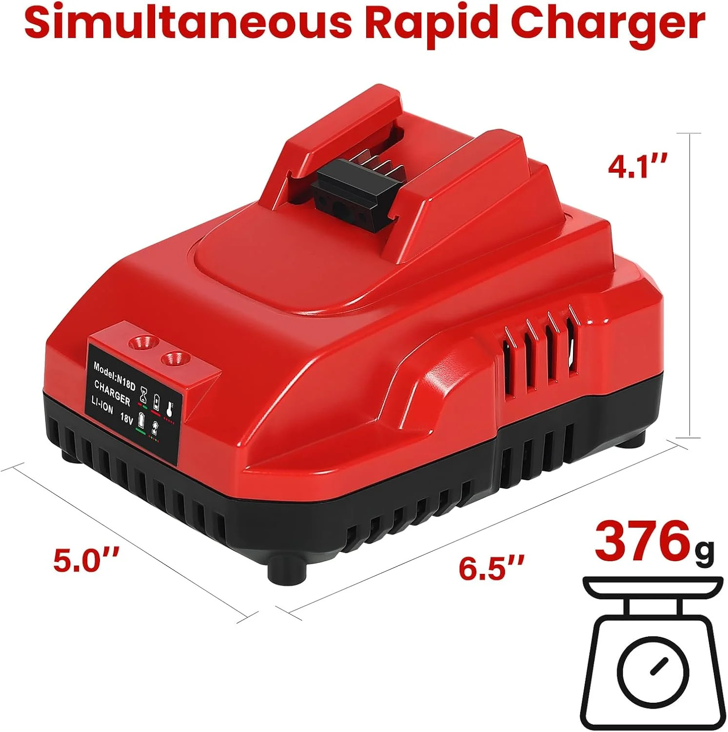 Rapid Battery Charger Station for Milwaukee M18 Charger Compatible with Milwauke
