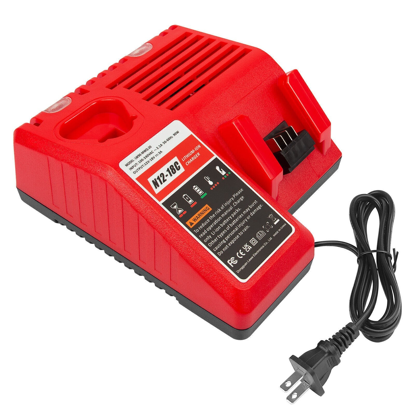 For Milwaukee M12 M14 M18 12V-18V Rapid Charger Lithium Ion Battery 48-59-1812
