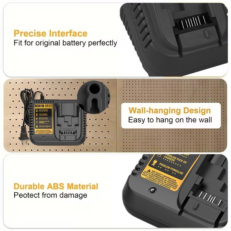 3A 12V-20V MAX Fast Charger For DeWalt DCB102 DCB118 DCB112 Lithium Battery