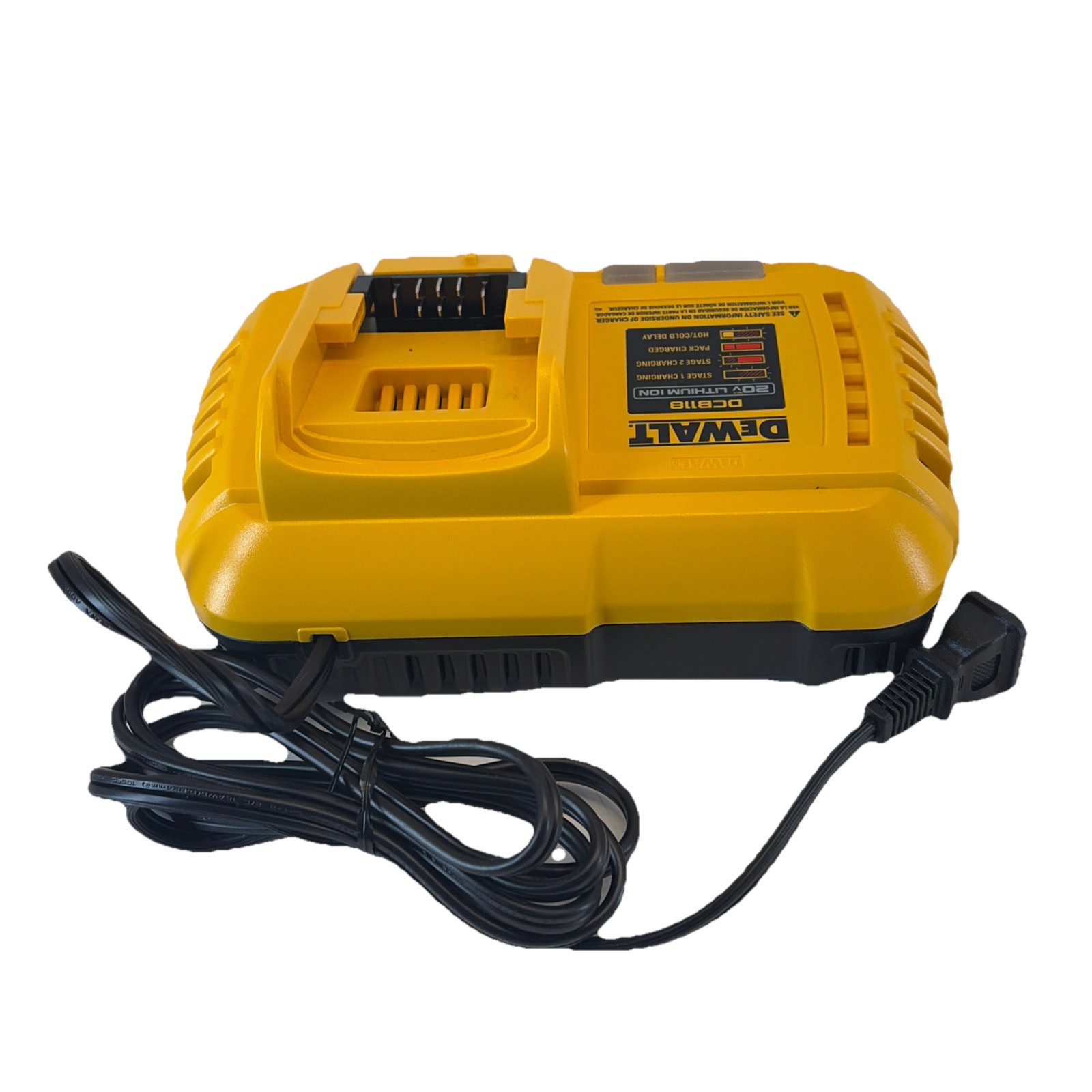 DEWALT Fast Battery Charger 20V / 60V FLEXVOLT Lithium Ion Fan Cooled DCB118
