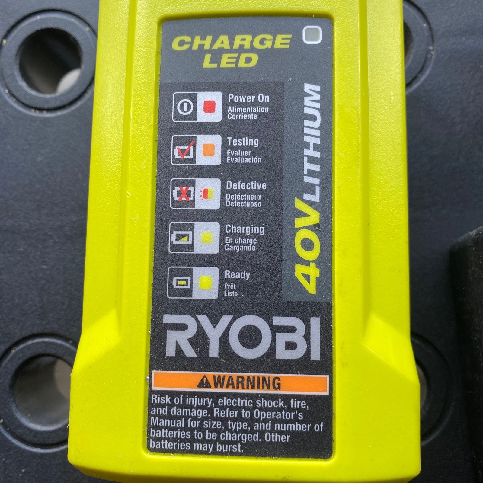 RYOBI 40V Lithium Battery Charger OP404 – Genuine, TESTED, & Works
